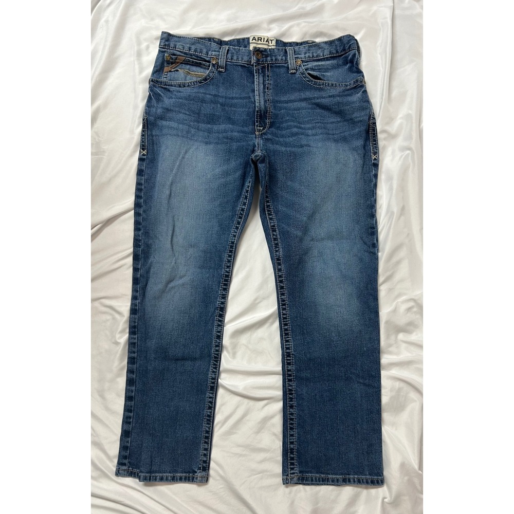 Ariat M4 Relaxed Straight Leg Jeans Mens 36x30 Dakota Med Wash Western Workwear